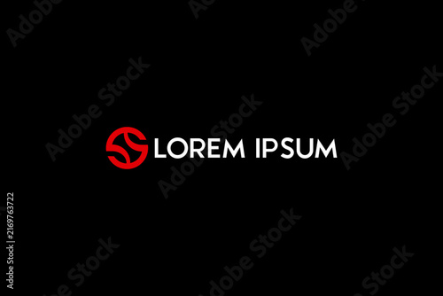 abstract letter S monogram vector logo template