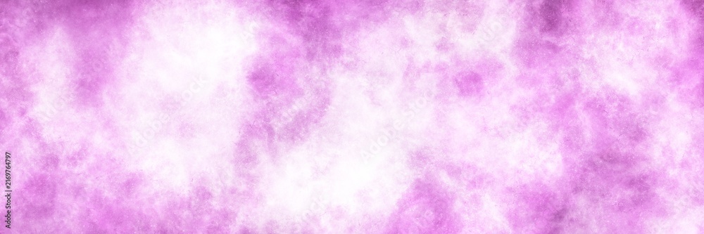 Fototapeta premium Soft pastel purple and white watercolor smoke on a black background. Wide atmospheric banner for dreamy, feminine, and elegant themes. 