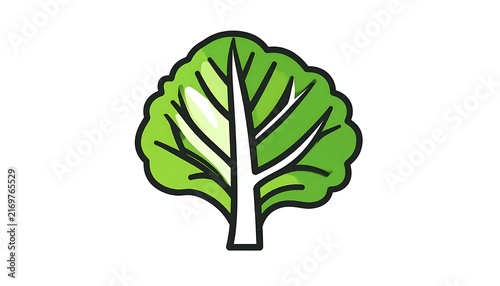 Fresh green leaf with detailed veins on white background.