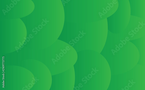 Abstract Green Flowing Wave Gradient Background