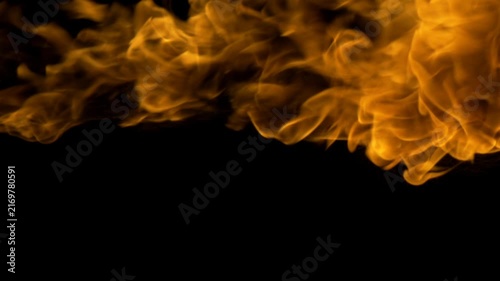 Powerful Burning Fire Flames with Rising Smoke and Glowing Embers
