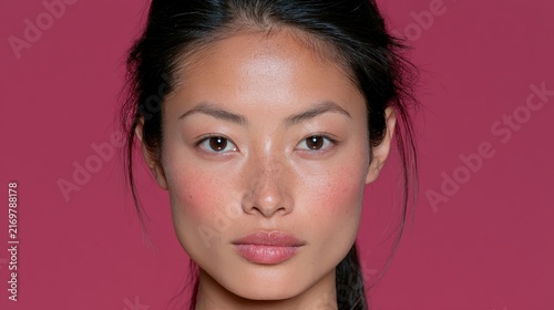Woman with Freckles and Bare Shoulder