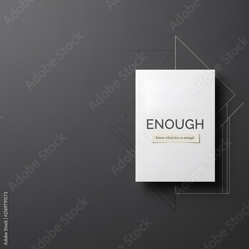 Minimalist Design with Inspirational Quote on White Background