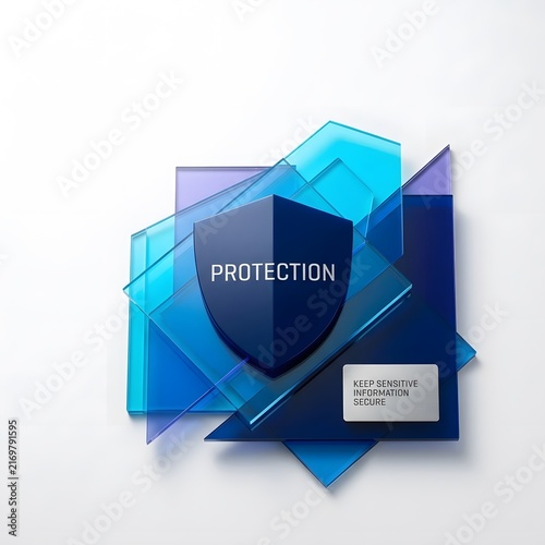 Modern Abstract Design Representing Security and Data Protection
