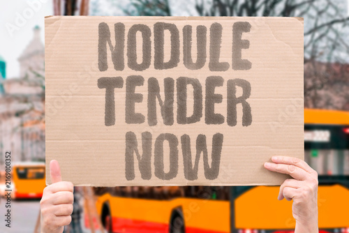 Fotografie "Nodule tender now" Late inflammatory lump presents with pain