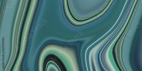 Bild auf Leinwand An abstract fluid art background features swirling turquoise and pale green colo