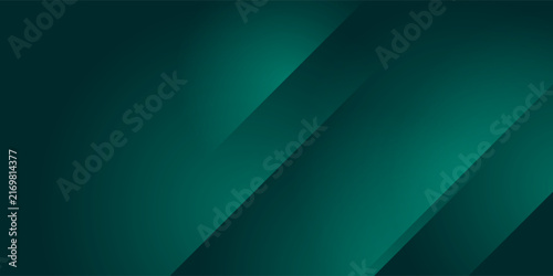 Modern simple dark green and black abstract background for wide banner. Luxury dark green background with overlap 3D layer