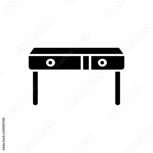 Wooden Console Table Furniture Icon for Home Interior