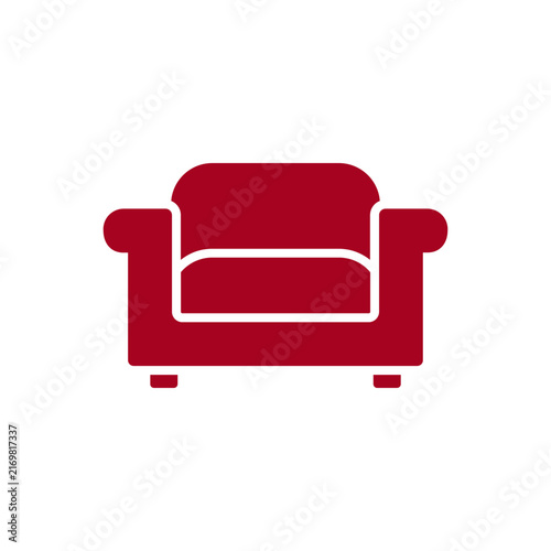 Single armchair comfortable lounge chair icon vector illustration