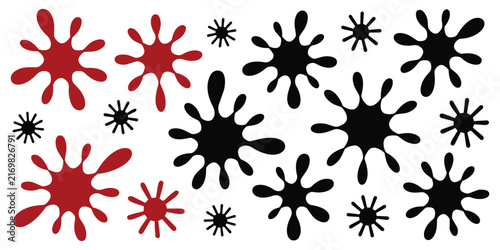 Фотография ink splatter vector illustration black blot pattern for design