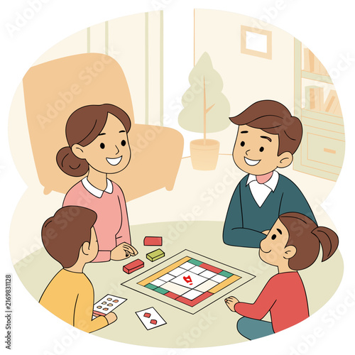 Cartoon man and woman in business attire reviewing documents and using laptop at office desk with coffee cup and plant business meeting laptop work documents review modern office desk setup