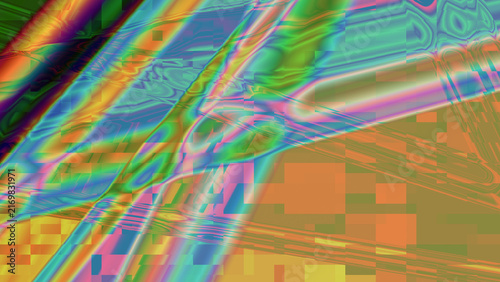 Abstract holographic iridescent glitch texture background
