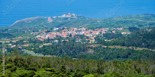 View over Cape Roca lighthouse and Sintra-Cascais Natural Park, Colares, Portugal