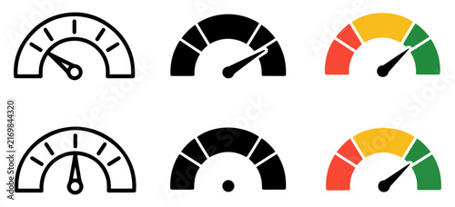 Cuadro en lienzo high power level indicator gauge icon set