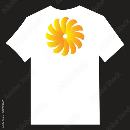 T shirt design with flowers