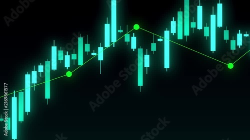 Bar trading graph financial stock market and investment, analytics chart with blue tones color and clean design.