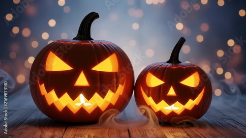 Glowing jackolanterns for halloween