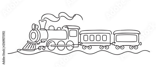 vintage train vector icon line art illustration. minimalist design for transportation line art vector icon