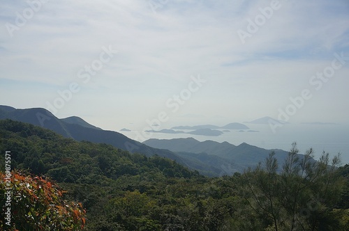 mountain landscape with clouds