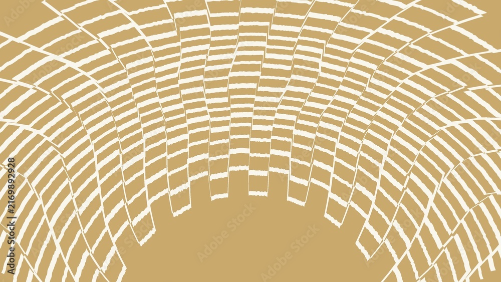 Fototapeta premium Abstract geometric radial pattern with curved lines and gradient fill vector