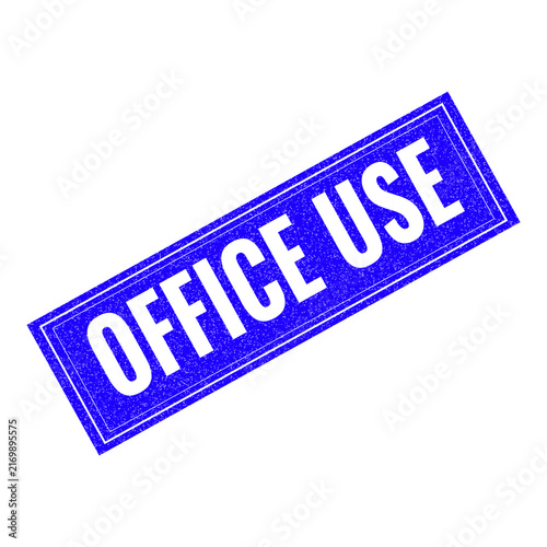 Office use red badge with white text on blue background isolated on transparent background