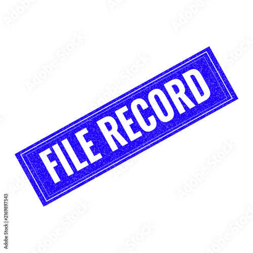 Red file record badge with text label isolated on transparent background