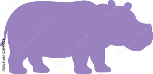 Fotografía silhouette hippopotamus