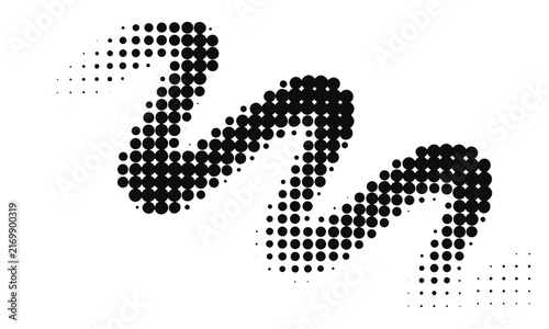 Abstract Halftone Dot Wave Geometric Background.