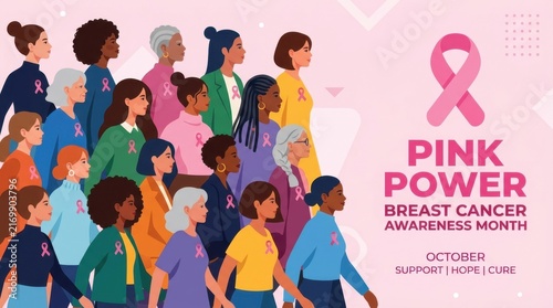 Diverse women united for Pink Power cancer awareness campaign