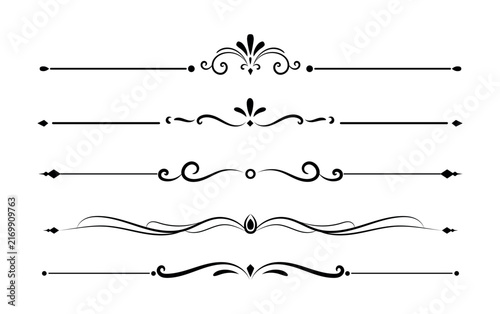 Vintage floral divider and ornament vector set featuring elegant decorative flourishes