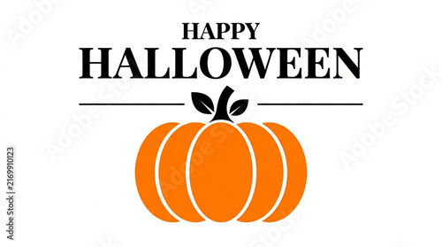 Simple orange pumpkin with 