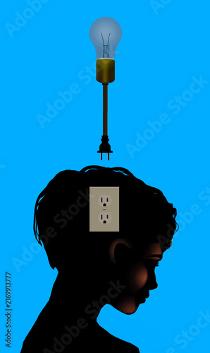 Conditions are optimal for a great idea to be born and this illustration of an idea bulb about to plug in and light up is about finding ways to nurture new ideas.