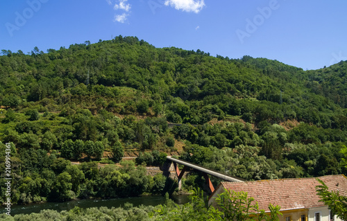 Принти на полотні Summer view of Os Peares village in Galicia, Spain