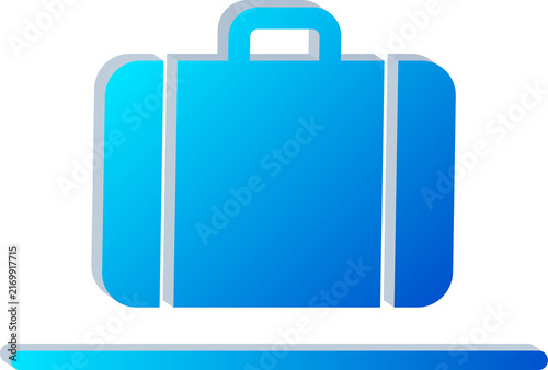 3D Suitcase Icon for Business Travel and Professional Trip Planning Isolated on Transparent Background