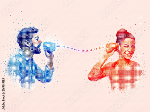 woman with headphones
