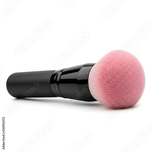 Naklejka Black makeup brush with pink tip