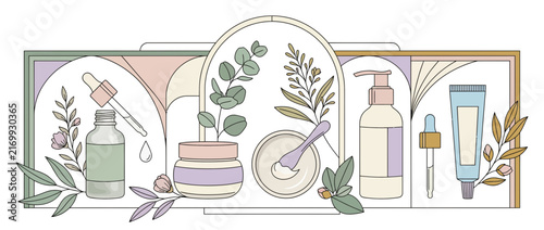 Natural Skincare Products with Botanical Elements