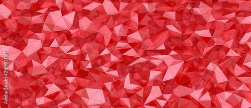 Fotografía Intricate abstract red polygonal geometric pattern background texture with dimen