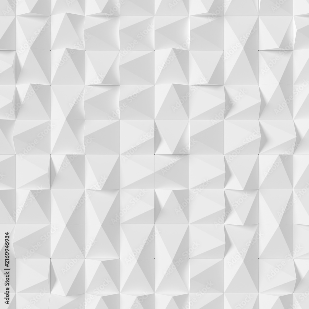 Fototapeta premium Abstract Geometric White 3D Wall Texture Background Seamless Pattern Design PNG Transparent Style for Modern Minimalist Interior and Architecture Backdrop