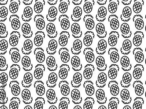 Summer doodle pattern hand drawn