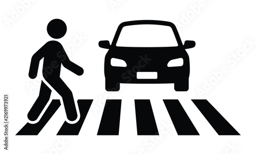 Pedestrian crossing icon