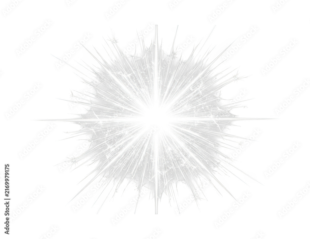 Fototapeta premium Bright Starburst Light Effect Isolated Element