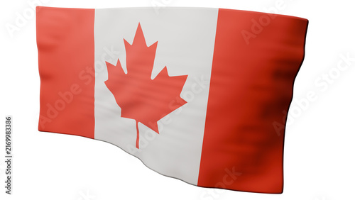 Sculptural Canada Airborne Flag Detailed Woven Fabric