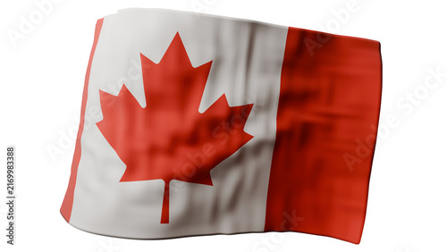 Cultural Canada Airborne Flag Isolated Fabric Overlay