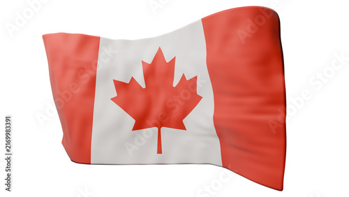 Clean Canada Airborne Flag Detailed Woven Fabric