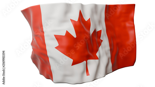 Crisp Canada Airborne Flag Isolated Textile Drapery