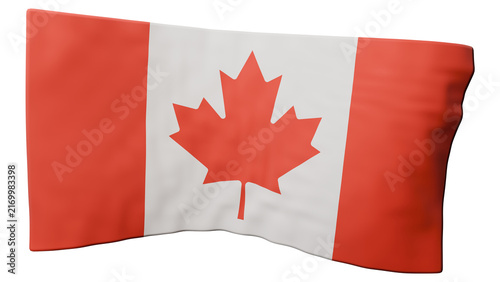 Majestic Canada Airborne Flag Realistic Gravity Folds