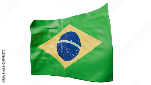 Isolated Brazil Airborne Flag Creative Composite Element
