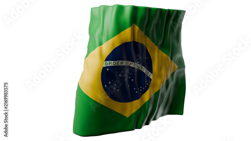 Graceful Brazil Airborne Flag Transparent Design Element