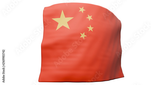 Highdetail China Airborne Flag Clean Alpha Background
